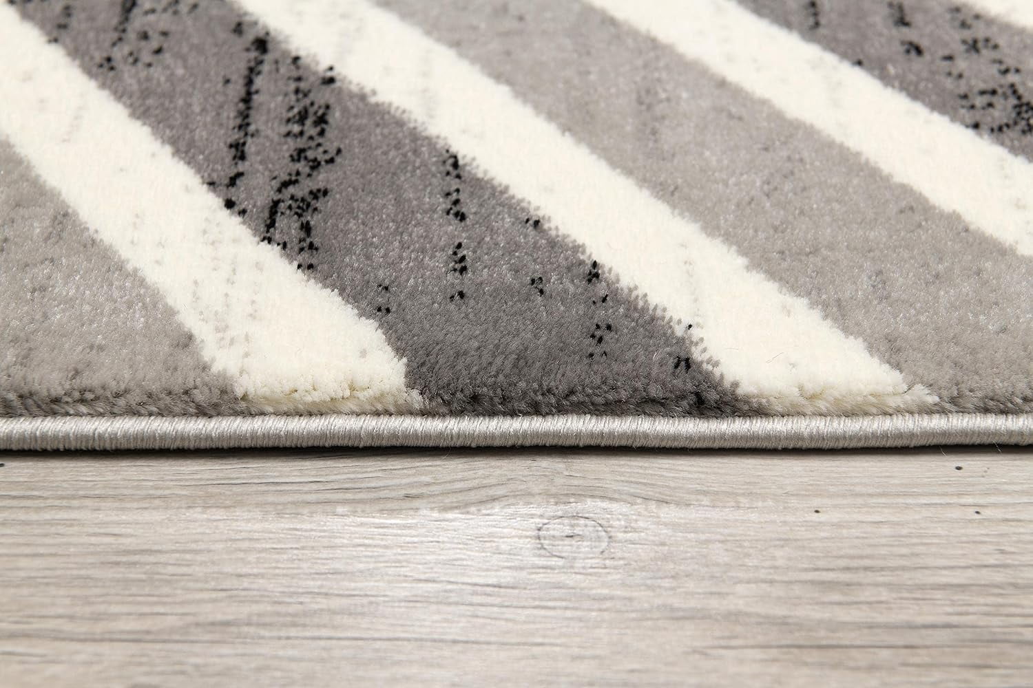 Rug Branch Montage 2' x 30' (Exact Size: 2'3" 30') Geometric Indoor Runner Rug, Grey Beige, Wave - Entryway, Hallway, Bathroom, and Kitchen