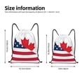thumbnail image 2 of Fotbe USA Canada Flag Bolsa Mochila con Cordón Estampada, Bolsa de Gimnasio Deportiva, Bolsa Cinch, Bolsa con Cordón para Hombres y Mujeres-Medium, 2 of 6