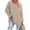 Khaki, variant on gakvbuo Fall Women Casual Solid Long Sleeve Shoulder Drop V-Neck T-Shirt Blouse