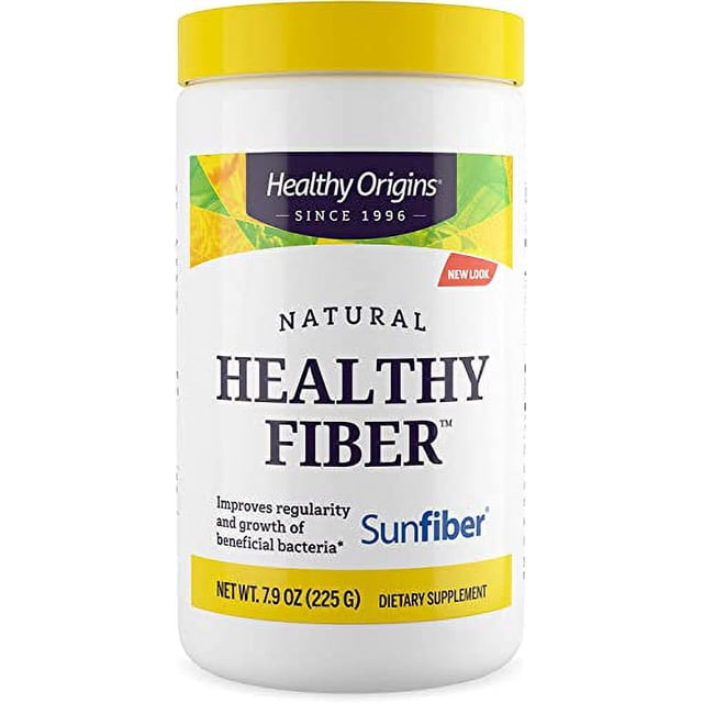 Healthy Origins Fibra saludable - Mezcla transparente (fibra solar), 225 g - Suplementos para la salud intestinal para mujeres y hombres - Suplemento dietético de fibra en polvo - Suplemento sin glute