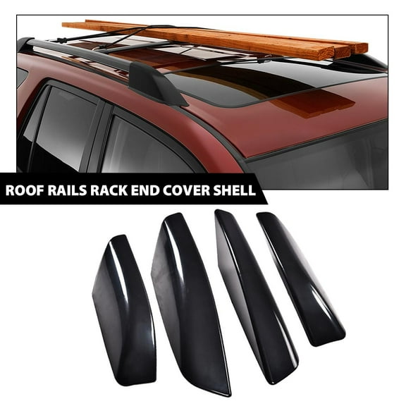 PIT66 Roof Rail Rack Bar End Cover Shell Cap Set Fit For N210 03-09 Toyota 4 Runner