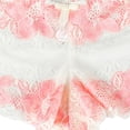 thumbnail image 4 of Panties for Women,Elegant Lace Transparent Triangle Underpants for Women with Contrast Rose Floral Pattern Design,Womens Underwear,White,XL, 4 of 4
