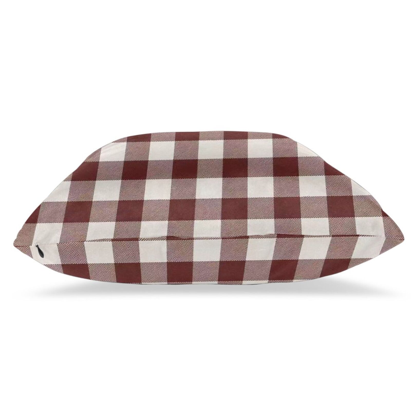 Aarocafa – Burgundy Gingham Pillow Cover Set (2-Pack) – Faux Linen Fabric, Rustic Farmhouse Decor for Sofa, Bedroom & Living Room – Size: 18x18in