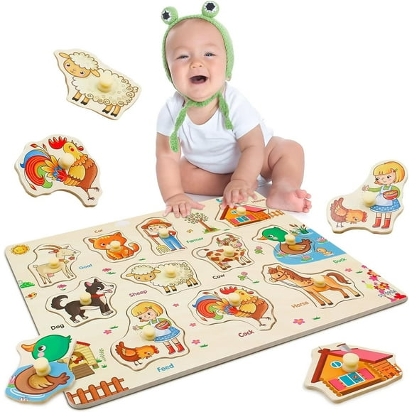 Wooden Peg Puzzles (Numbers)