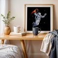 thumbnail image 5 of Space Dunk - Digital Art Astronaut Space Cosmic Sci-Fi Stars Surrealism Basketball Unframed Wall Art Print 40 x 40 inches, 5 of 9