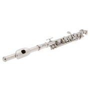 Eccomum Piccolo Ottavino Half-size Flute Silver Plated C Key Cupronickel with Cleaning Cloth Screwdriver Padded Box