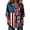 Dark Blue_#01, variant on 250 Anniversary USA Shirt Women American Flag Linen Button Down Shirt Patriotic 4th of July 3/4 Sleeve Length Womens Tops