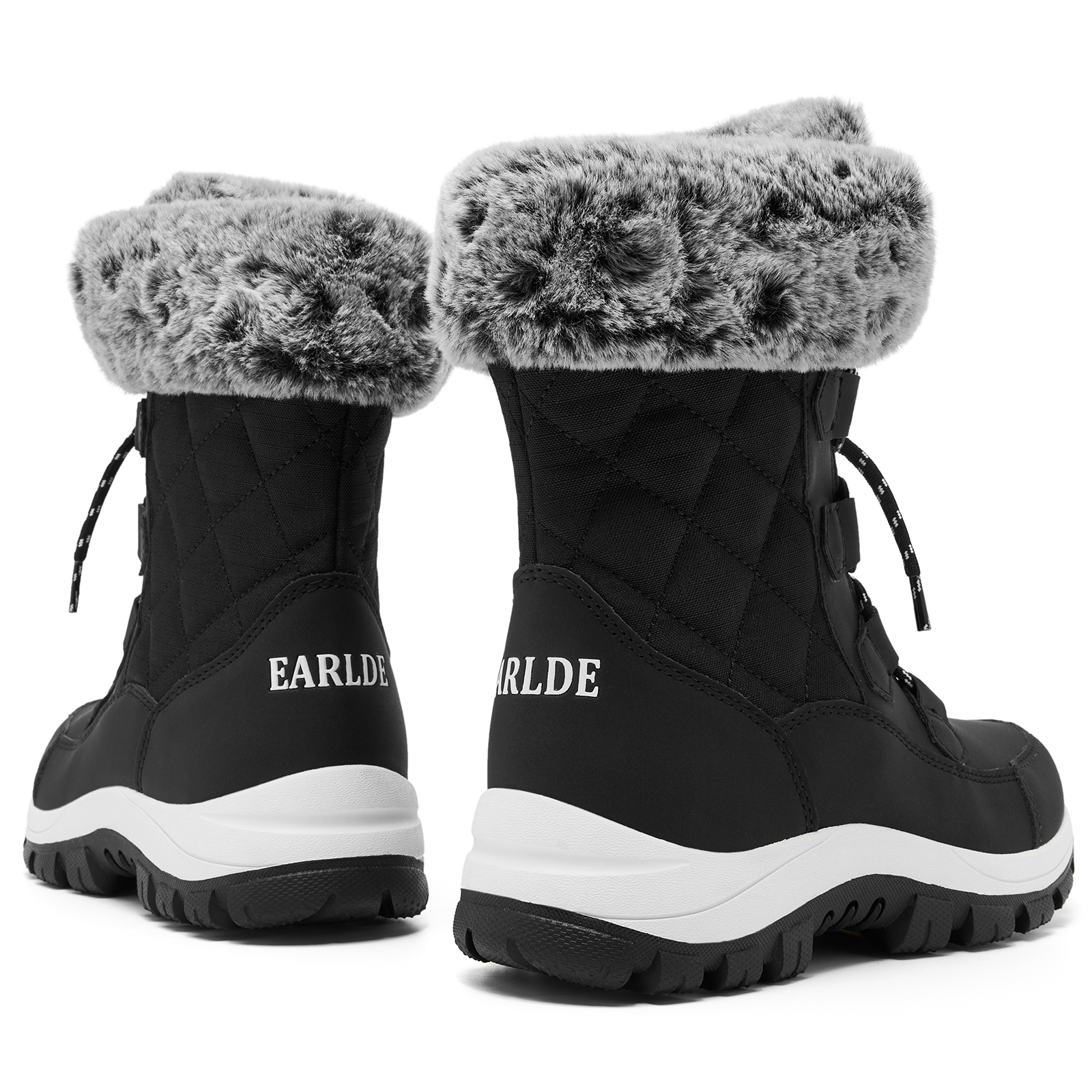 Snow Boots for Women Waterproof Outdoor Hiking Shoes Winter Warm Mid Calf Boots