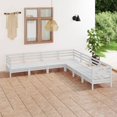 thumbnail image 1 of vidaXL 7 Piece Garden Lounge Set Solid Wood Pine White, 1 of 6