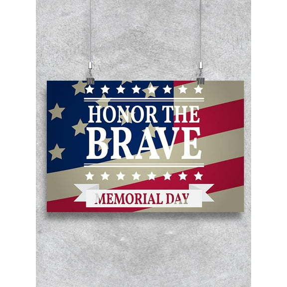 Happy Memorial Day With Flag Poster -Image by Shutterstock