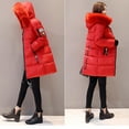 thumbnail image 4 of Veste d'Hiver pour Femmes Veste d'Hiver Épaisse pour Femmes Col Fermeture Éclair Poche Manteau Chaud Coton Chandail à Capuchon Vêtement d'Extérieur, 4 of 6