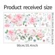 thumbnail image 4 of 1 juego de pegatinas de pared de flores, calcomanía de arte de pared de acuarela Floral Peel and Stick para dormitorio, sala de estar, pared de TV JAMW Sencillez, 4 of 5