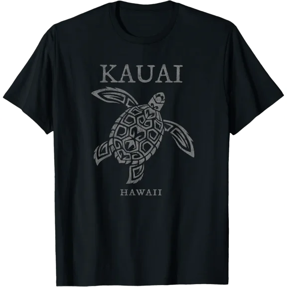 Retro Kauai Hawaii Sea Turtle Boys Girls Souvenir Men Women T-Shirt