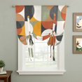 thumbnail image 2 of Orange Modern Geometric Tie Up Curtain Valance for Window,Adjustable Rod Pocket Window Curtains Shades,Abstract Watercolor Semicircle Light Filtering Valance Drapes for Living Room Bedroom 34"x45", 2 of 9