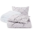 thumbnail image 5 of Nestl  Pinch Pleat Duvet and Comforter Set - Down Alternative Comforter and Ultra Soft Microfiber Duvet Set Light Gray Lavender King 4 Piece, 5 of 5