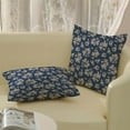 thumbnail image 4 of Spring Flower Pillow Covers 20x20 Chinoiserie Navy Blue Floral Farmhouse Decor Throw Pillows Case for Couch Seasonal Pillowcase Outdoor Decorative Cushion Case for Sofa Bed Decorations Set of 2, 4 of 6