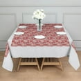 thumbnail image 3 of Red Christmas Patchwork Pattern Square Tablecloth,Waterproof Square Table Cover,Wipeable Spillproof Washable Table Cover for Home Kitchen Party Decor 52"x52"(132x132cm), 3 of 6
