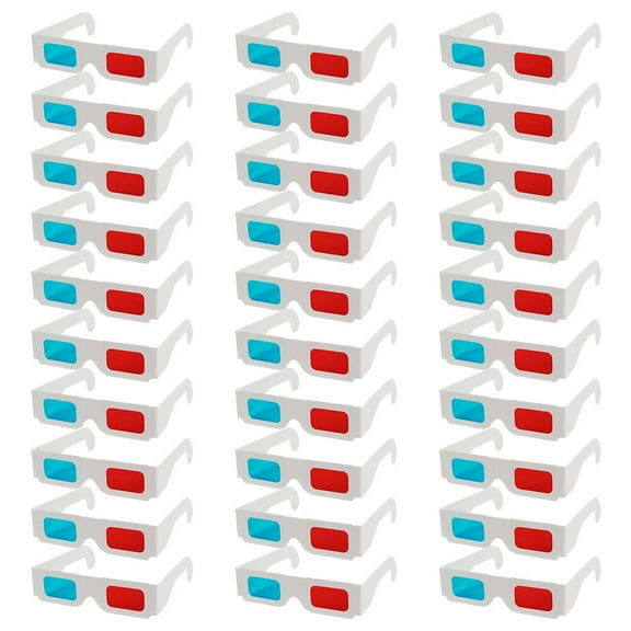 FRCOLOR  30 Pcs 3d Glasses Movie Frame for Kids Eye Video Child White