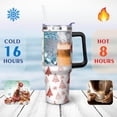 thumbnail image 4 of Christmas Trees 40oz Stainless Steel Vacuum Insulated Tumbler with Lid and Straw Gifts for Mom Friend Sister Grandma, 4 of 5