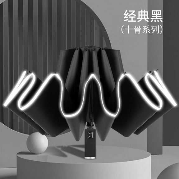 RENACLIPY Renaclipy Inverted Umbrella Black Auto Open Close Uv Protection for Travel