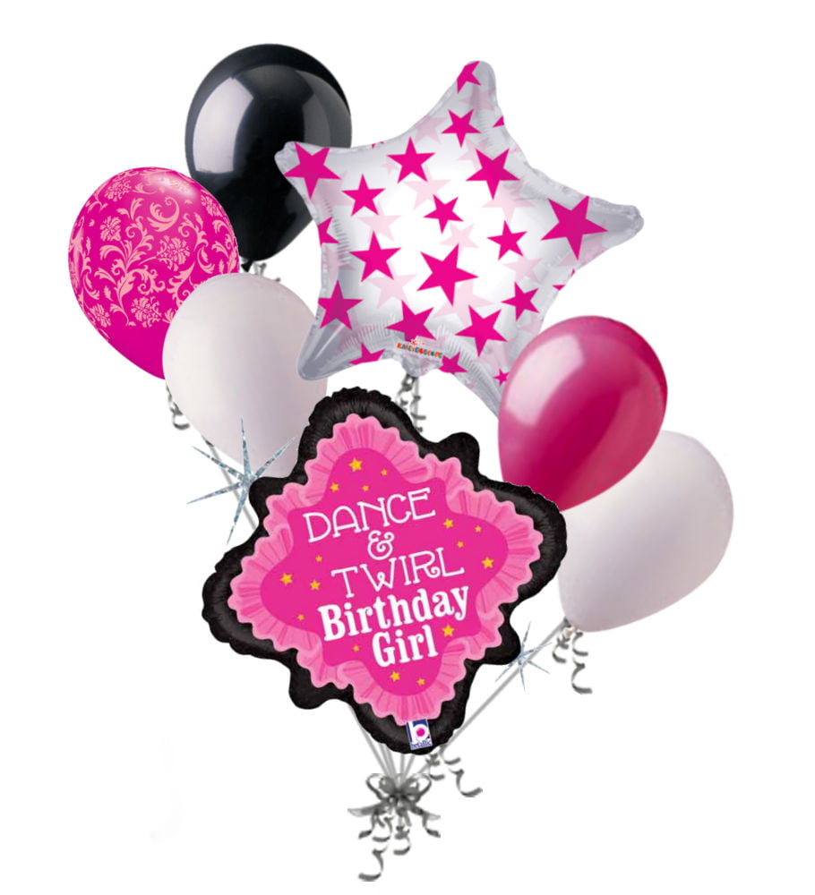 18" Pink Ballerina Happy Birthday Balloon Dance Party 