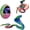 Red Green Blue, variant on 3D Printed Snake Eggs with 3D Printed Snake Inside, Cute Rotary Gear Eggs with 3D Printed Crystal Fidget Snake Animals Inside, Home Office Decor Executive Desk Crystal Cobra Toys(Blue Green