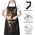 thumbnail image 6 of Pofeuu Victorian Gentle Cat Print Waterproof Apron with Pockets Adjustable Cooking Aprons Kitchen Bib for Baking Household Cleaning, 6 of 8