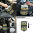 thumbnail image 7 of Jeiento Aztec 14 PCS Car Seat Cover Full Set with Steering Wheel Cover Seat Belt Covers Cow Print Trash Can Rear View Mirror Cover Sunflower Center Console Cover Cup Coasters Handbrake Cover Set, 7 of 7