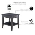 thumbnail image 4 of Leick Home Laurent Solid Wood End Table with Drawer and Shelf, Black, 4 of 18