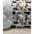thumbnail image 3 of Animals Down Alternative Comforter, Cats Vintage Style of Drawing Orderly Repeated Pattern Illustration, Microfiber Quilt for All Season, 5 Sizes, Multicolor, by Ambesonne, 3 of 3
