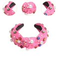 thumbnail image 6 of yotijay Knotted Headband Head Band Headdress Wide Headband Turban Headband Soft Top Knot Pink, 6 of 9