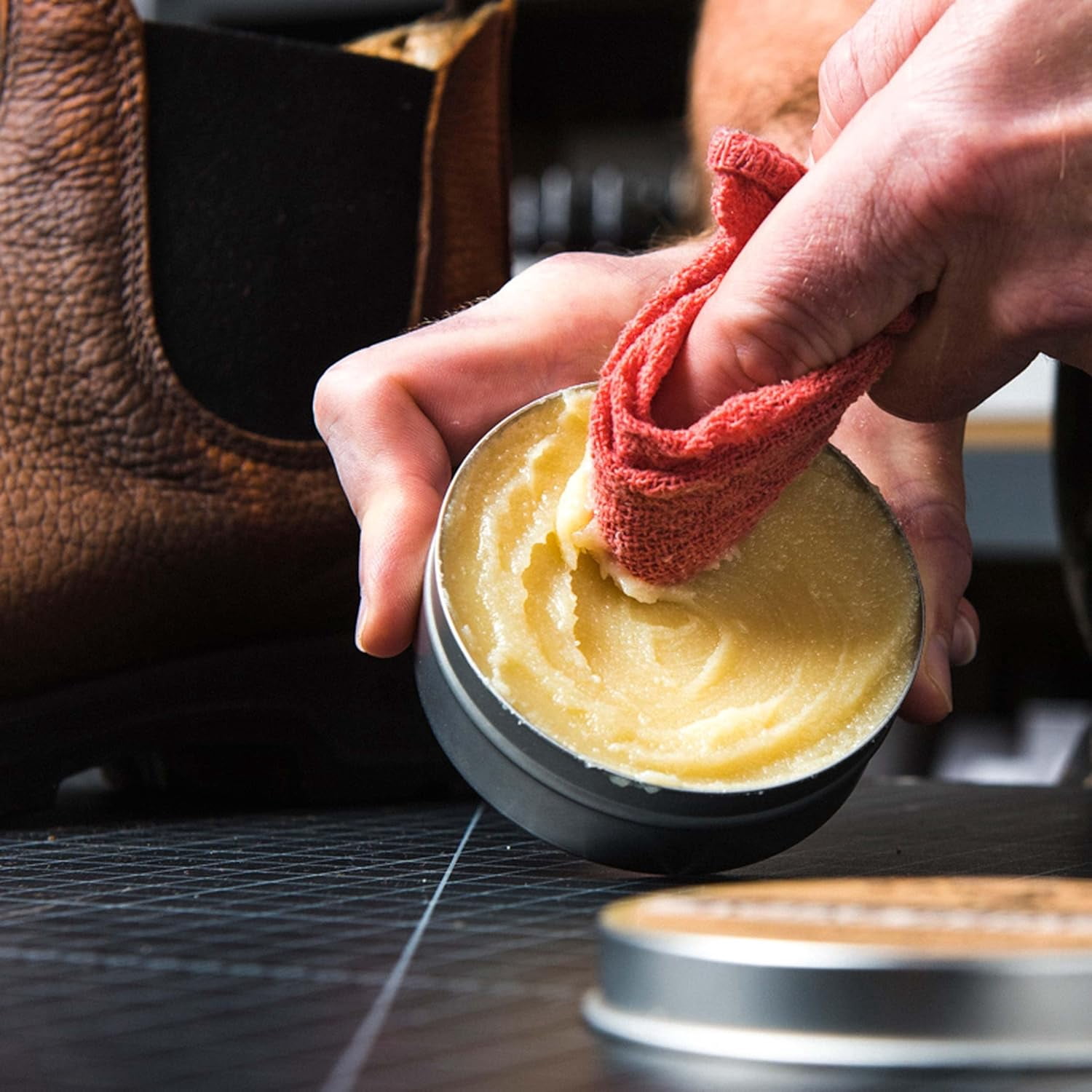 Leather Salve | Leather Cleaner & Conditioner | -Natural Balm for Furniture, Boots, Jackets, Shoes & Bag