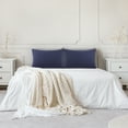 thumbnail image 2 of PiccoCasa 2Pcs Brushed Microfiber Zippered Pillowcases Navy Queen, 2 of 7
