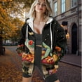thumbnail image 5 of Yuyamidu Oversized Hoodies for Women Frog Hoodie Cute Mushroom Sweatshirt Zip Up Jackets for Women Sweatshirts Long Sleeve Jacket with Pockets XS, 5 of 8