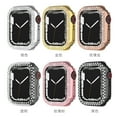 thumbnail image 7 of Bling Double-Rows Rhinestone Bumper Case for Apple watch 42/44/45/46/49mm,Diamond Protective Cover for Women,Hard PC Frame Protector for iWatch Series 10 9 8 7 6 SE 5 4 3 2 1 Ultra,Black, 7 of 7