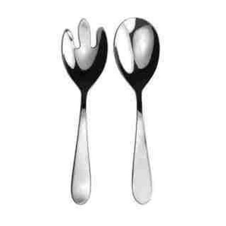 - David Shaw Splendide Stainless Steel Salad Server Set | Simple Alpia Design, Complements a Wide Variety of Flatware Patterns, Dishwasher Safe, 2 Piece Serving Set Includes 1 Fork, 1 Spoon
