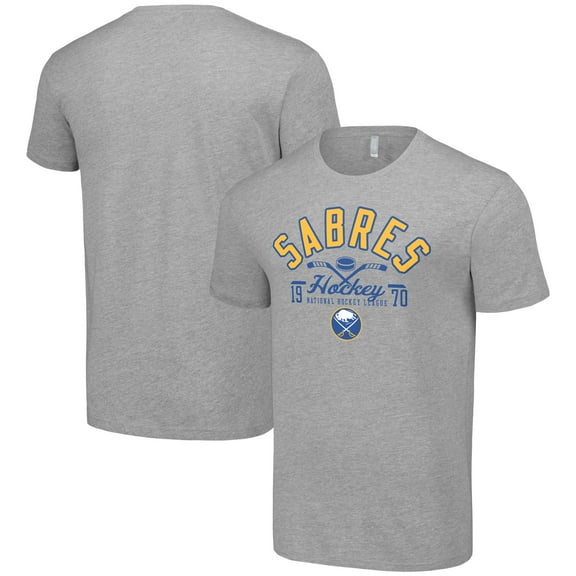 Men's Starter  Heather Gray Buffalo Sabres Half Puck T-Shirt