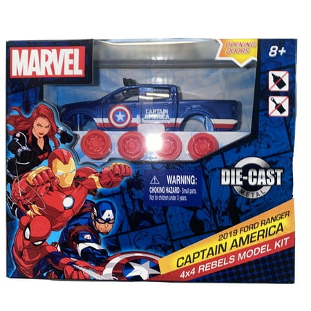 UPC 090159000082 product image for Marvel 2019 Ford Ranger CAPTAIN AMERICA 4x4 Rebels Model Kit! | upcitemdb.com