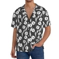 thumbnail image 3 of Xecao offers the Tulips Flowers for Men's Casual Short-sleeved Shirt, a button-up collared shirt with a pocket, perfect for beach vacations and yacht travel in the Small size., 3 of 7