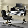 thumbnail image 7 of ACME Suitor Wooden Top Music Recording Studio Desk in White and Black, 7 of 7
