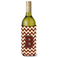 thumbnail image 1 of Letra B Chevron Granate Y Oro Botella De Vino Bebida Aislador Hugger Cj1061-Bliterk, 1 of 1