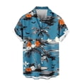 thumbnail image 5 of Titcea Hawaiian Shirt for Men Button Down Short Sleeve Tropical Floral Printed Summer Casual Beach Vacation Shirts Soft and Breathable, S-5XL, 5 of 6