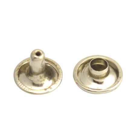 

Fenggtonqii Bronze Double Cap Leather Rivets Tubular Metal Studs Cap 9mm and Post 6mm Pack of 100 Sets