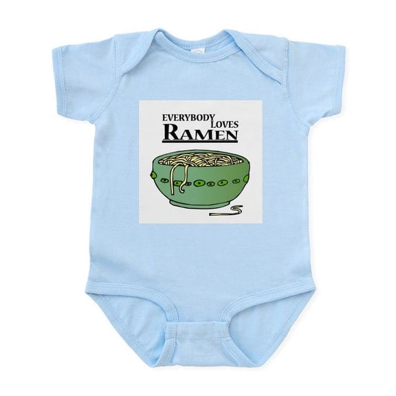 CafePress - Everybody Loves Ramen (Noodles) Infant Creeper - Baby Light Bodysuit, Size Newborn - 24 Months