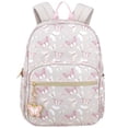 thumbnail image 1 of Madison & Dakota Beige Butterfly 17 Inch Backpack with Laptop Pocket & Removable Keychain, 1 of 10