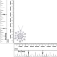 thumbnail image 3 of AFFY Genuine Natural Diamond Snowflake Pendant Necklace 14k White Gold Over Sterling Silver, 3 of 5