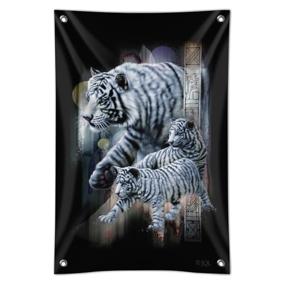 White Bengal Tigers Home Business Office Sign