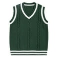 thumbnail image 4 of Sweaters For Teens Preppy Boys Girls School Uniform Sweater Vest 2025 Fashion Teen V Neck Knit Vest Sleeveless Slim Fit Pullover Tank Tops Kids Clothes, 4 of 9
