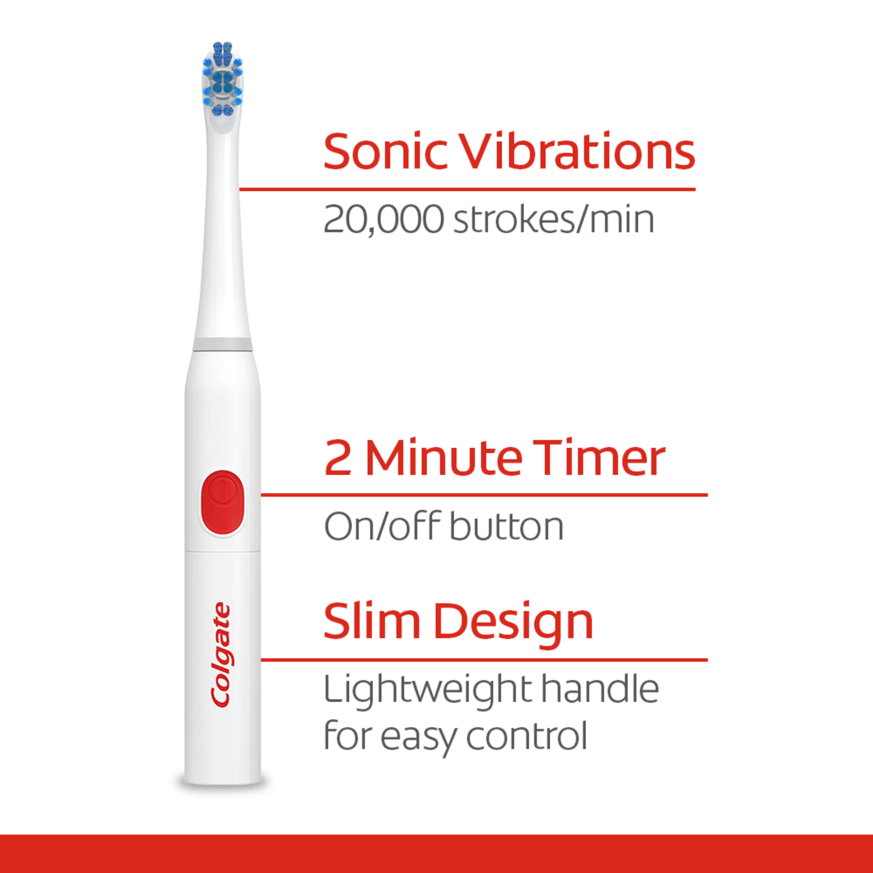 Colgate 360 Advanced Battery Powered Toothbrush with Cheek & Tongue Cleaner - image 5 of 8