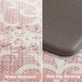 thumbnail image 6 of Kitchen Rugs Non Slip, Cushioned Kitchen Floor Mats Set of 2, Pink Anti-Fatigue Kitchen Mat Waterproof, Ergonomic Memory Foam Standing Mat for Bar,Office,Desk,Laundry, 6 of 6